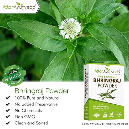 Attar Ayurveda Natural Bhringraj Powder For Hair Growth