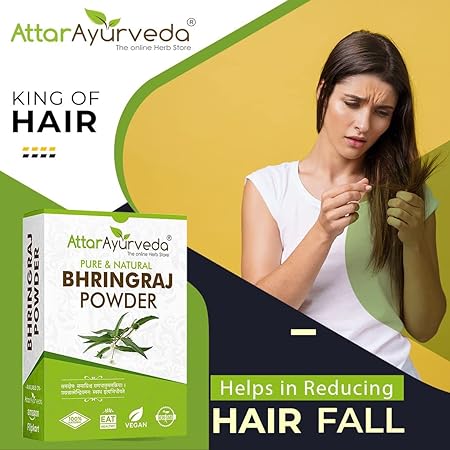 Attar Ayurveda Natural Bhringraj Powder For Hair Growth
