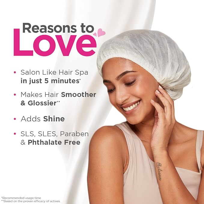 BBLUNT Intense Shine Heat Hair Spa Mask with Rice & Silk Protein for Salon-Like Hair Spa at Home