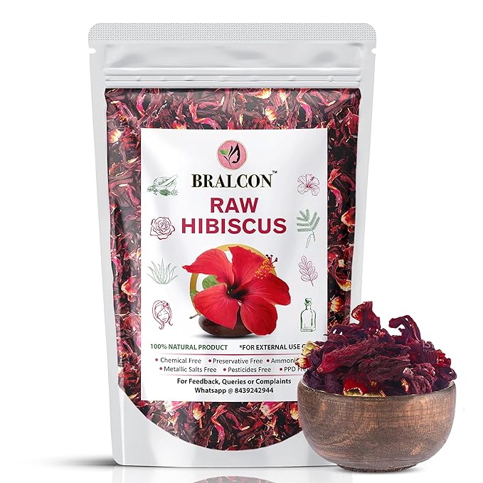 BRALCON Organic Raw Hibiscus Dry Hibiscus Flower