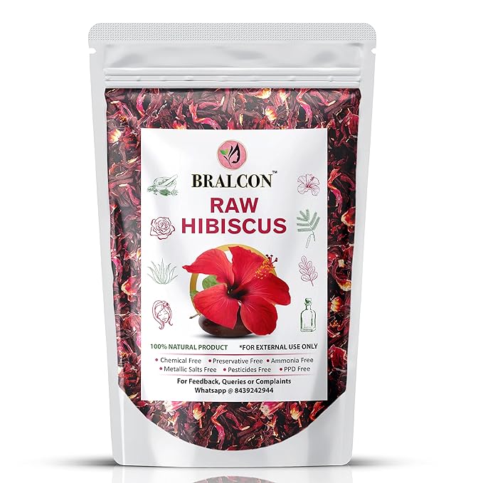 BRALCON Organic Raw Hibiscus Dry Hibiscus Flower