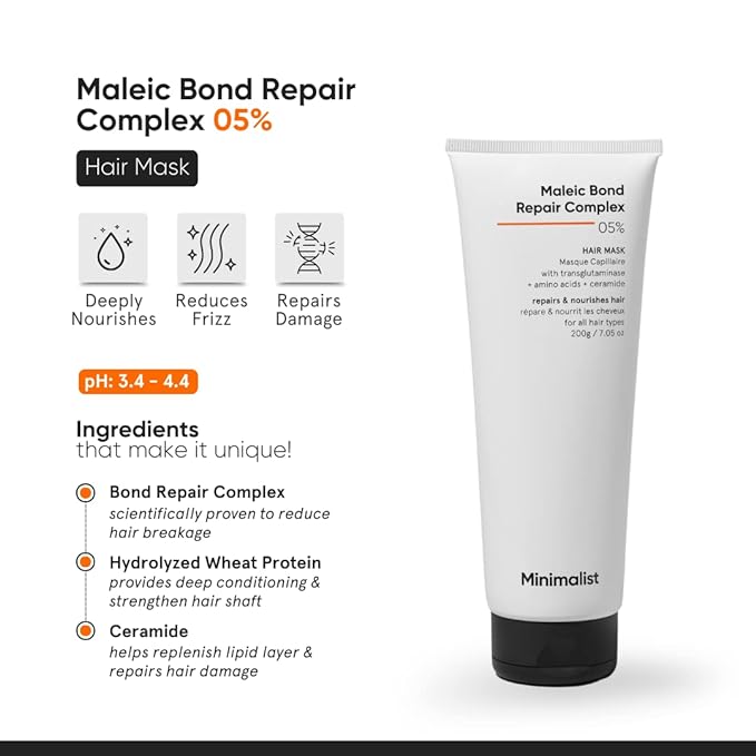 Minimalist Hair Mask For Repairing Dry, Damaged & Dull Hair For Women & Men