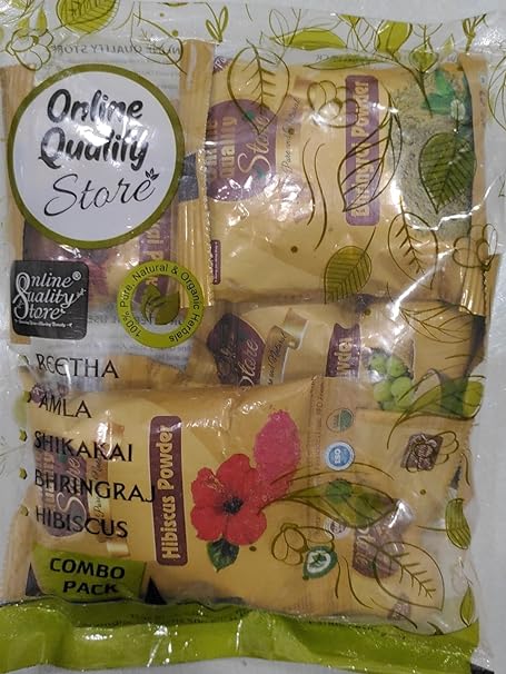 Online Quality Store Amla Reetha Shikakai | Bhringraj and Hibiscus Powder for Hair