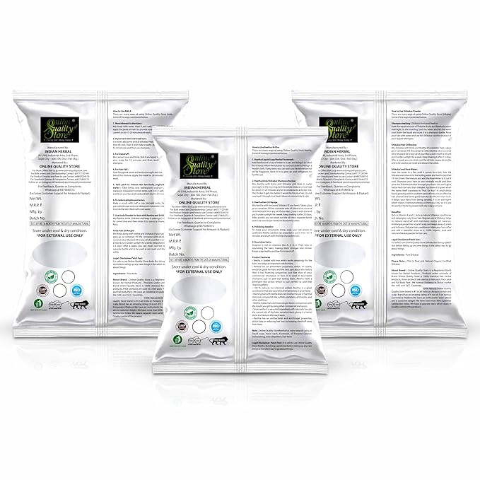 Online Quality Store Reetha Amla Shikakai Combo Raw Form