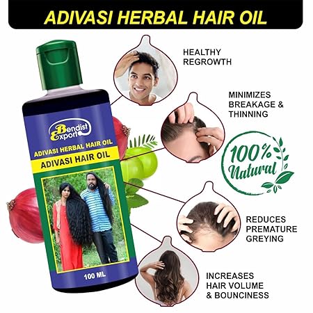Adivasi hair oil original | Adivasi herbal hair oil for hair growth | Hair Fall Control | For women and men