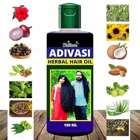 Adivasi Herbal Hair Oil Organics Adivasi Hair Oil Repair & No Frizz, Pack of 3