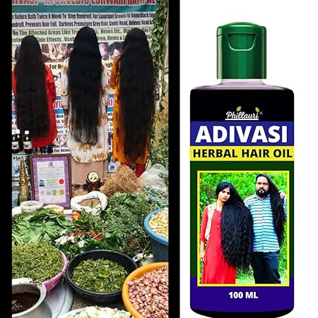 Adivasi Herbal Hair Oil Organics Adivasi Hair Oil Repair & No Frizz, Pack of 3