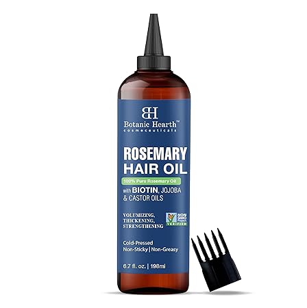 Botanic Hearth 100% Pure Rosemary Oil For Hair Growth Infused With Biotin Hair Strenghtening Treatment