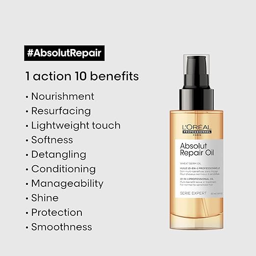 Loreal Professional Paris Absolut Repair Hair Oil For Dry & Damaged Hai