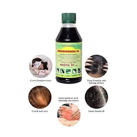 Mahabhringraj Oil Scalp Massaging Oil Ramakrishna Pharma Brand Ayurvedic Medicine