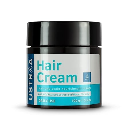 Ustraa Hair Cream for Men For Daily Use with Light Hold- Style & nourishment Wheat Germ Oil Wild Flax Seed Extracts
