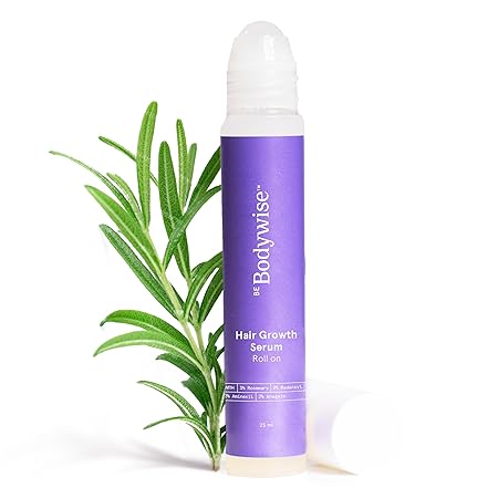 Be Bodywise 3% Rosemary Hair Growth Serum (Roll On) 3% Redensyl | 2% Aminexil &2% Anagain For All Hair Types