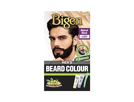 Bigen Men's Beard Color, Natural Black B101