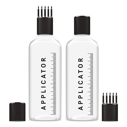 Chariot New York Plastic Hair Root Applicator Bottle With Comb Cap For Applying Hair Oil | Shampoo And Medicine