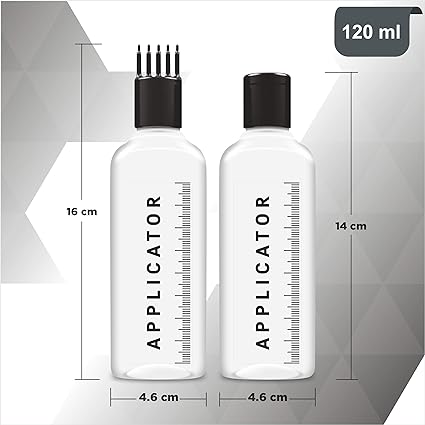 Chariot New York Plastic Hair Root Applicator Bottle With Comb Cap For Applying Hair Oil | Shampoo And Medicine