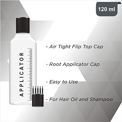 Chariot New York Plastic Hair Root Applicator Bottle With Comb Cap For Applying Hair Oil | Shampoo And Medicine
