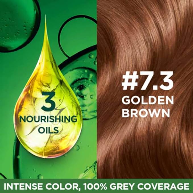 Garnier | Hair Colouring Creme | Long-lasting Colour | Smoothness & Shine | Color Naturals | Shade: 7.3 Golden Brown+