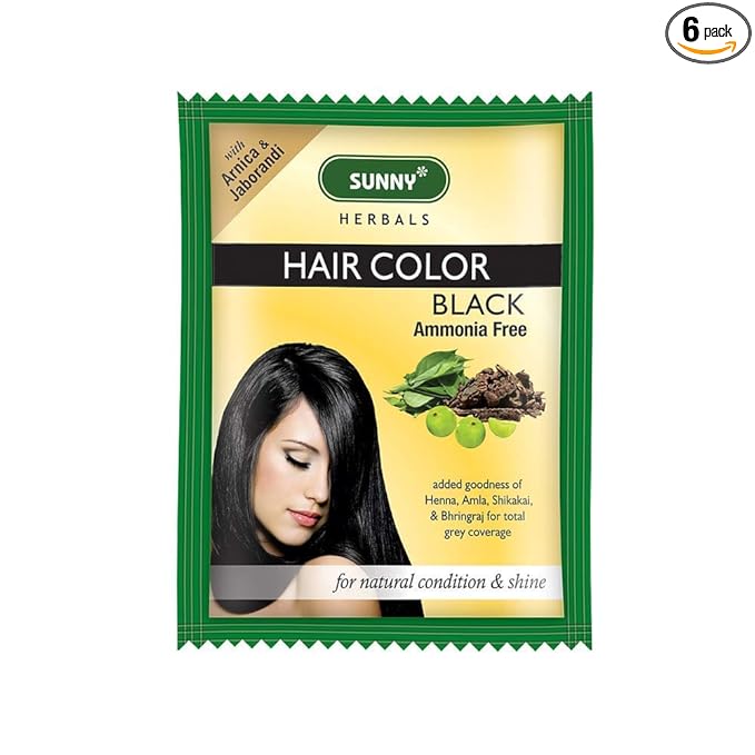 Sunny Hair Color With Unique Blend of Henna | Amla | Shikakai & Bhringraj Herbs For Men & Women | Black