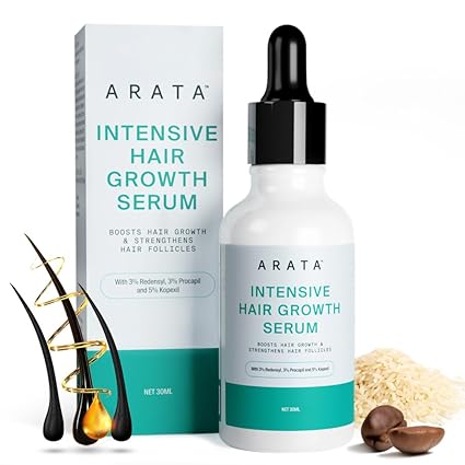 Arata Intensive Hair Growth Serum - 3% Redensyl | 3% Procapil | Hair Fall Control