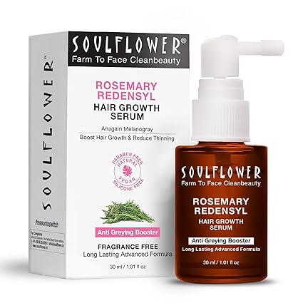 Soulflower Rosemary Redensyl Hair Growth Serum & Anti Greying Booster Concentrate