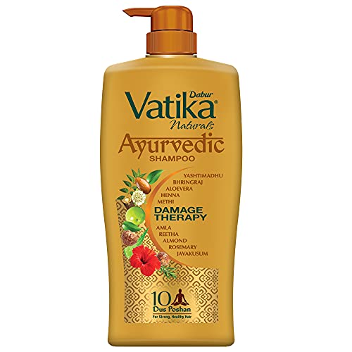 Dabur Vatika Ayurvedic Shampoo Damage Therapy No Parabens