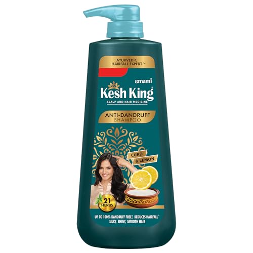 Kesh King Ayurvedic Anti-Dandruff, Reduces Hair Fall Soothes Itchy Scalp No Paraben & No Silicon, 21 Natural Ingredients The Goodness Of Curd, Lemon And Neem Shampoo For Women And Men