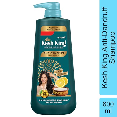 Kesh King Ayurvedic Anti-Dandruff, Reduces Hair Fall Soothes Itchy Scalp No Paraben & No Silicon, 21 Natural Ingredients The Goodness Of Curd, Lemon And Neem Shampoo For Women And Men