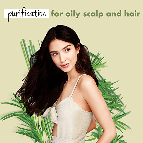 Love Beauty & Planet Tea Tree, Peppermint & Vetiver Natural Shampoo for Oily Scalp and Hair No Sulfates,No Paraben