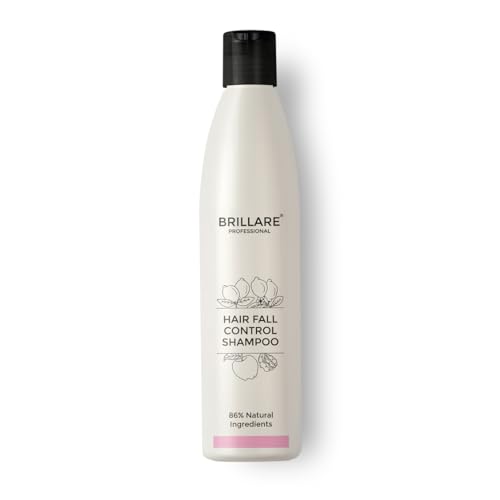 Brillare Professional Hair Fall Control Shampoo, Natural Anti Hair Fall & Hair Growth Shampoo with Soyabean & Vital Plant Extracts for Better Hair Holding
