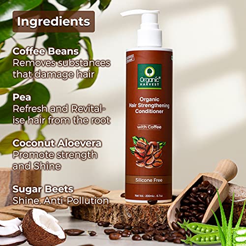 Organic Harvest Coffee Conditioner For Hair Fall Control & Hair Growth | Coffee to Gain Strength in Hair