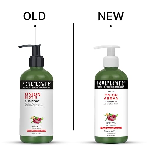 Soulflower Onion Shampoo Promotes Hair Growth | Hair Fall Control | Healthy Scalp | Nourishment | Dandruff Care