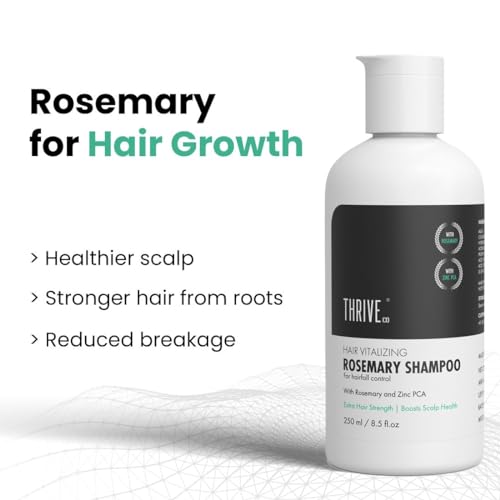 ThriveCo Hair Vitalizing Rosemary Shampoo For Hair Fall Control Daily Use Mild Shampoo For Hair Growth With Caffeine & Zinc PCA