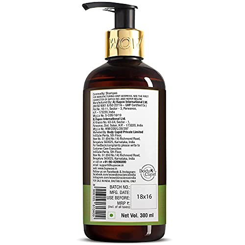 WOW Skin Science Amla Shampoo For Weak | Thin and Damage Prone Hair Provide Healthy | Nourished and Strong Hair For Men & Women