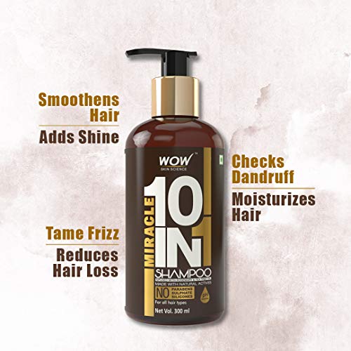 WOW Skin Science Miracle 10 In 1 No Parabens & Sulphate Shampoo