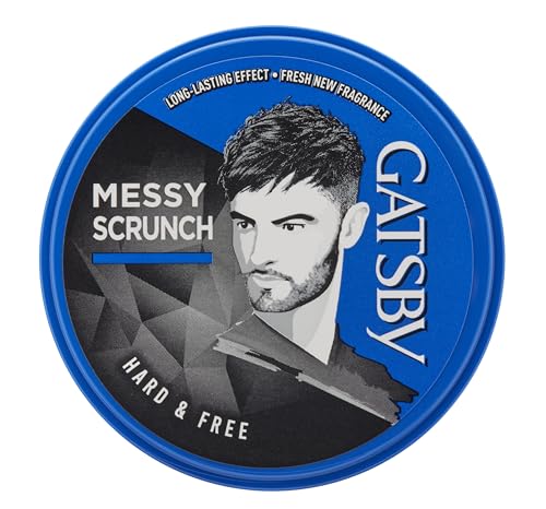Gatsby Hair Styling Wax Hard & Free | For Messy Scrunch Style | Non Sticky | Anytime Re-Stylable & Easy Wash Off