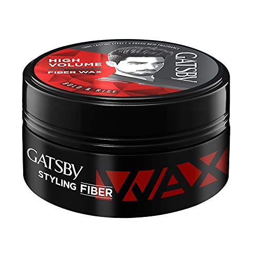 Gatsby Styling Fiber Hair Wax Bold & Rise High Volume, Natural Finish, Strong Hold, Anytime Re-Stylable & Easy Wash Off