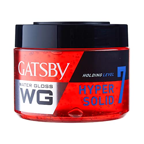 Gatsby Water Gloss, Hyper Solid, Wet Look Hair Gel, Easy Wash Off, Holding Level 7