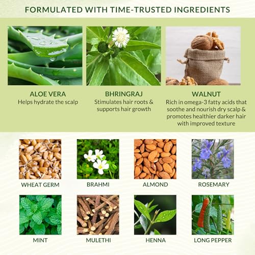 INDUS VALLEY Bio Organic Hair Reborn Aloe Vera Gel With Bhringraj & Walnut Oil For Ultimate Hair Management
