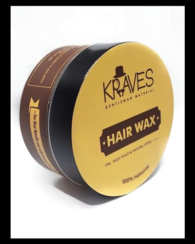 KRAVES Hair wax 100% Natural Hair Wax for men with High Hold and Natural Shine