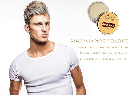 KRAVES Hair wax 100% Natural Hair Wax for men with High Hold and Natural Shine