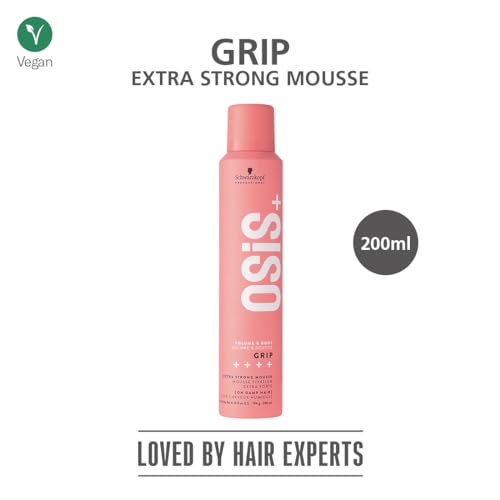 Schwarzkopf Professional OSiS+ Grip Extra Strong Hair Styling Mousse For Volume and Natural Shine