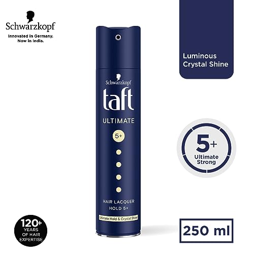 Schwarzkopf Taft Ultimate Hair Lacquer | For Crystal Shine with Liquid Gloss Effect | Hold 5+