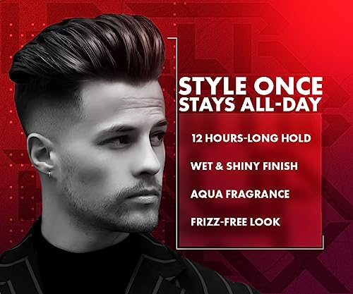 Urbangabru Aqua Hair Wax Strong Hold Wet look & Shiny Finish All Day, Pack of 2