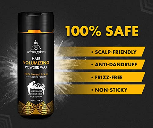 Urbangabru Hair Volumizing Powder Wax, 10 gm + Beard Wax for Beard and Mustache
