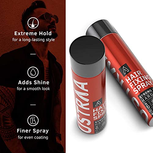 Ustraa Hair Fixing Spray Strong Hold Hair Spray Extreme Hold Adds Shine to Your Hair