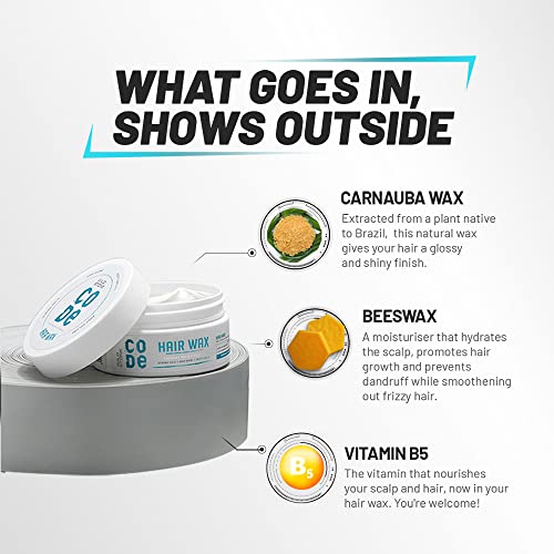 Wild Stone CODE Hair Styling Wax for Men Long Lasting Strong Hold