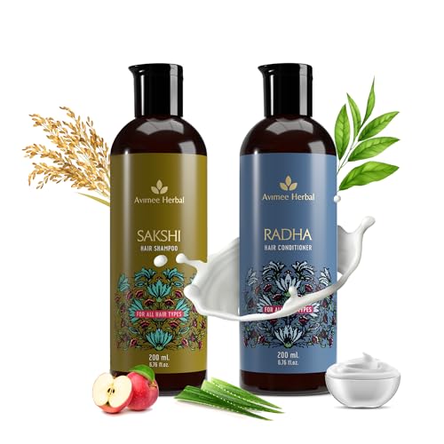 Avimee Herbal Hair Cleanser Combo, Sakshi Hair Cleanser, 200 ml & Radha Hair Conditioner