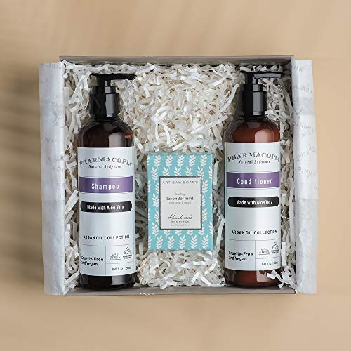 Kimirica Argan and Lavender Paradise Luxury Bath and Body Care Premium Gift Box | Shampoo | Conditioner | Soap + +