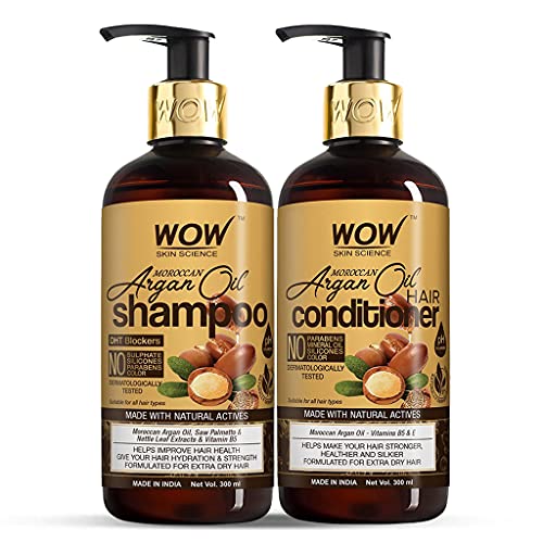 WOW Skin Science Moroccan Argan Oil Hair Care Kit | consist of Shampoo & Conditioner