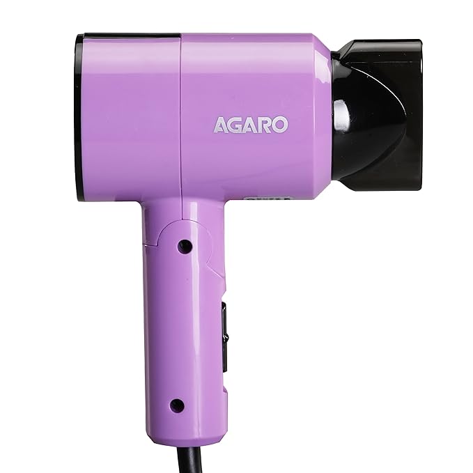 AGARO HD-1211 Hair Dryer 1100 Watts | 2 Heat Speed and Cool Mode Foldable | Purple